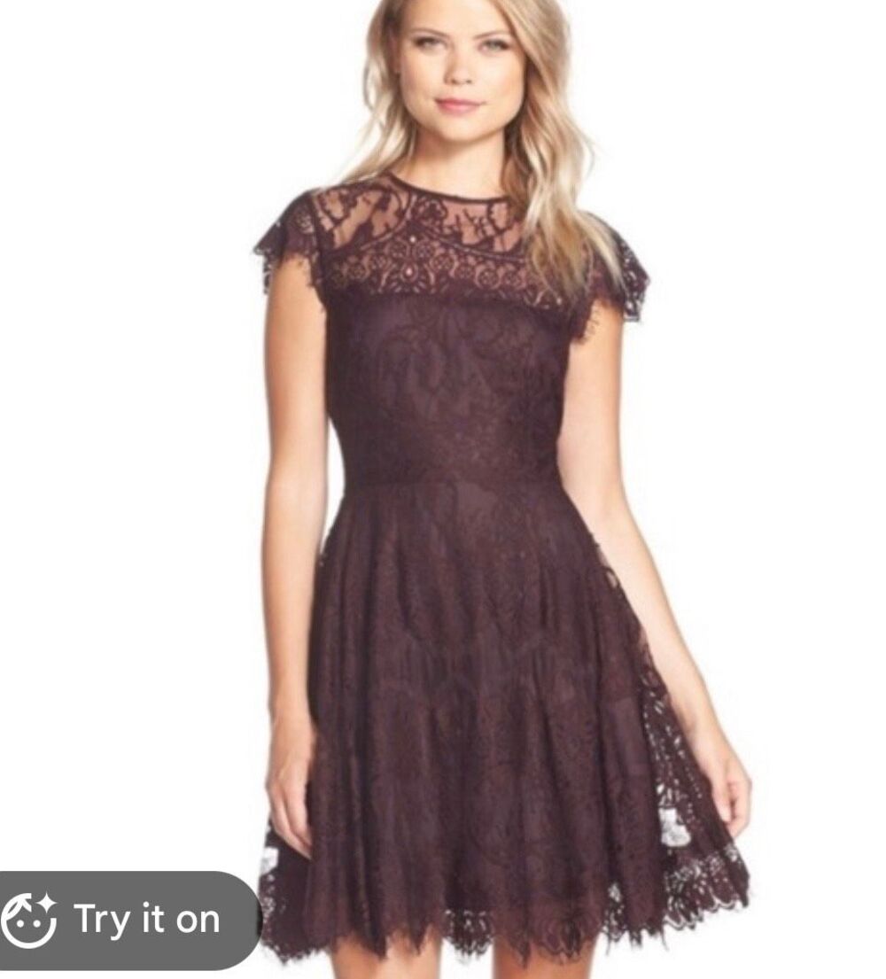 Nordstrom NWT Jack BB Dakota purple lace dress size 0